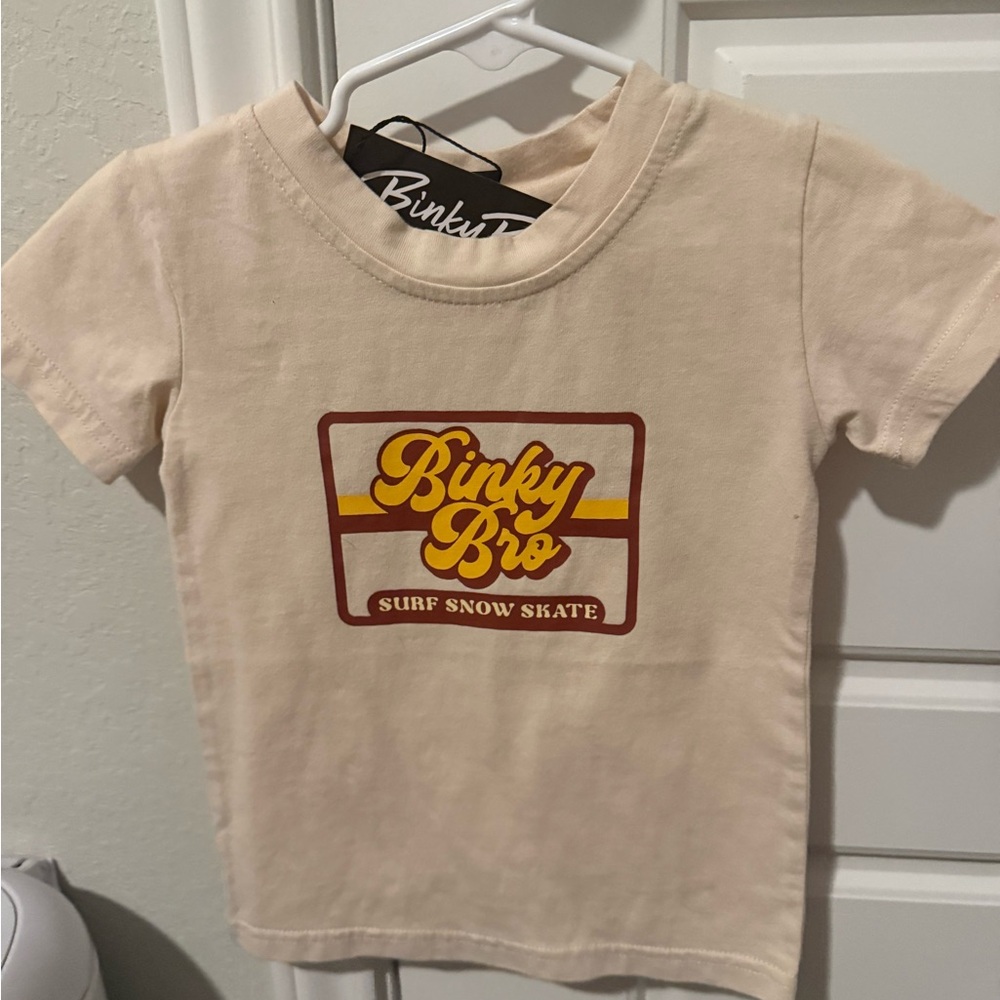 NWT Binky Bro Kids Cream Surf Tee